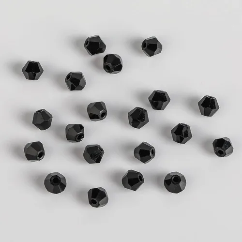 Cuentas de vidrio bicono negro de 0.157 in para la fabricación de joyas, 1700 unids cuentas espaciadoras de cristal facetado surtidos, suministros