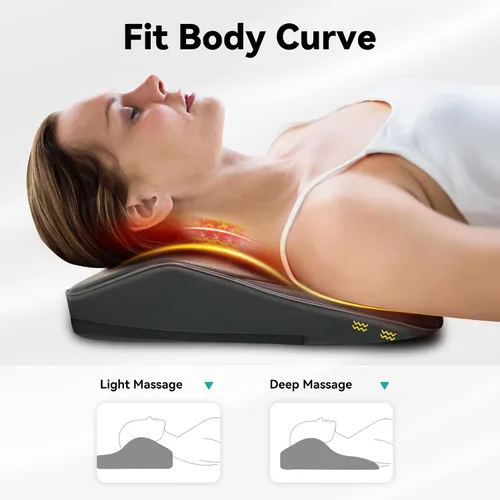 Miniatura 2 de Snailax Masajeador de cuello con calor, masajeador de espalda Shiatsu 4D para aliviar el dolor de tejido profundo, amasar, calentar y vibración
