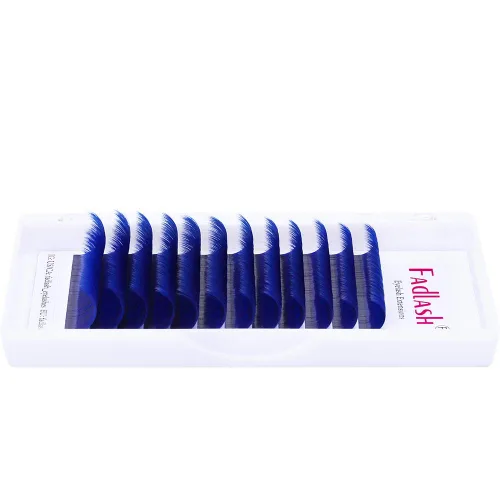 Miniatura 5 de FADLASH - Extensiones de pestañas con volumen, rizo D, bandeja mixta de 15-20mm, color azul, visón, extensiones de pestañas auto aplicables