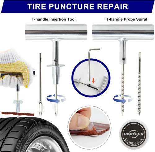 Miniatura 3 de 4 almohadillas de elevación para Tesla Model 3/Y/S/X con kit de reparación de neumáticos y bomba de inflado digital de neumáticos, compresor