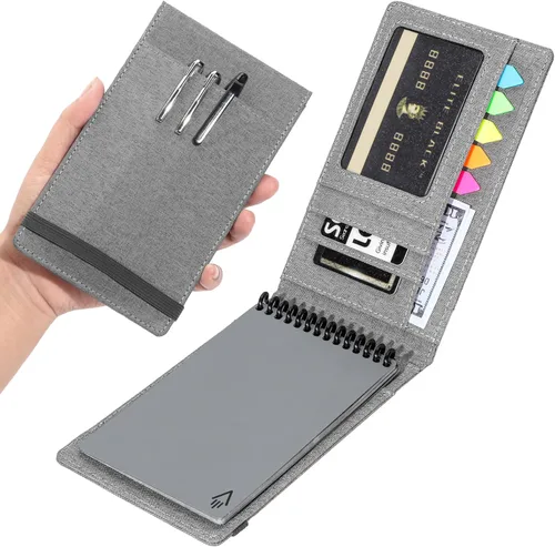 Miniatura 8 de Funda para Cuaderno para Rocketbook Mini y Field Notes con Espiral Superior (3.5"x5.5") - Estuche Resistente al Agua con Soporte para Bolígrafo