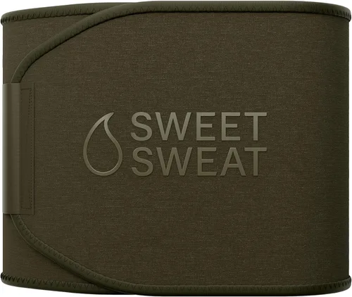 Miniatura 18 de Sports Research Sweet Sweat - Faja reductora de cintura de la serie Core; banda de fitness de sudoración premium para mujeres y hombres