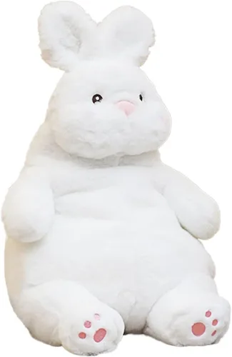 Miniatura 8 de ARELUX Almohada de felpa gigante de conejo de 22 pulgadas, gran animal de peluche para abrazar: suave, cuerpo grande para dormir, almohada esponjosa
