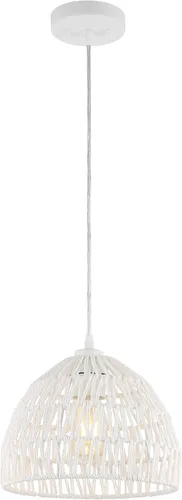 Miniatura 12 de JONATHAN Y Lámpara colgante LED de cuerda tejida bohemia moderna gris de 20 pulgadas, lámpara de techo de cúpula ajustable para isla de cocina