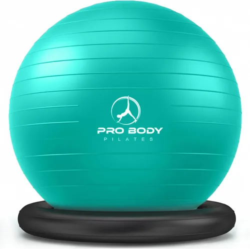 ProBody Pilates Yoga Ball Chair, Exercise Ball Chair with Base or Stand for Home Office Desk Sitting or Workout, Balance Ball & Stability Ball Seat