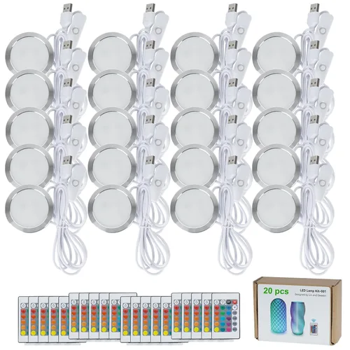 Miniatura 8 de 1 pieza de kit de lámpara LED RGB con control remoto 001, función de memoria de fallo de energía para impresoras 3D Bambu Lab Multicolor Makerworld