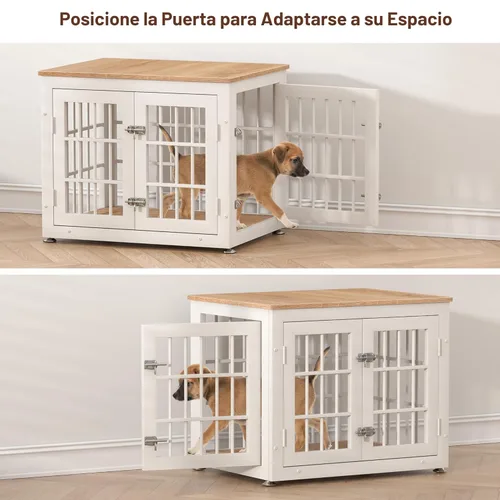 Miniatura 3 de rehomerance Mueble de jaula de perro resistente de 26 pulgadas para perros pequeños, mesa auxiliar decorativa para casa de mascotas, muebles
