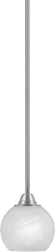 Miniatura 53 de Toltec Lighting Paramount - Mini colgante de 1 luz en acabado negro mate con cristal de arte perla de 7 pulgadas y estilo negro