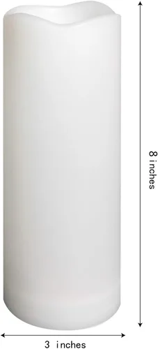 Miniatura 31 de 4 velas LED escalonadas sin flama, de pilas, impermeables, para exteriores, con temporizador, luz nocturna parpadeante de resina plástica, para Cera.