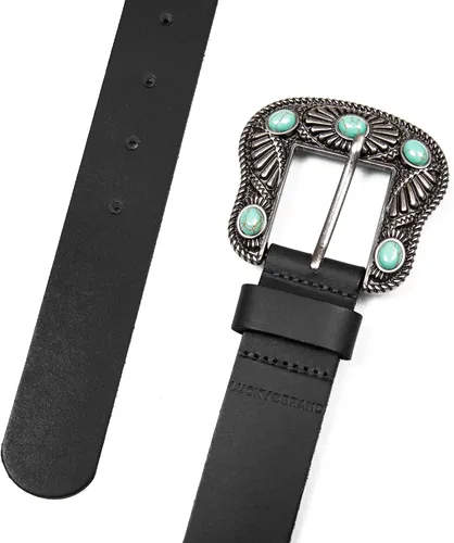 Miniatura 4 de Lucky Brand Cinturón de cuero de moda estilo occidental para mujer con hebilla de metal