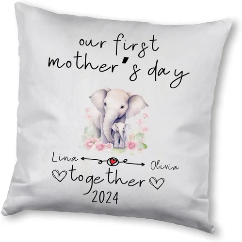 Miniatura 12 de Mother's Day Elephant, Personalised Pillow Case Decor for Home, Present for Mom, Grandmother, for Her