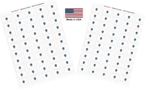 Miniatura 224 de 100 calcomanías de la bandera de Alaska; 1.5" x 1" hechas en Estados Unidos, calcomanías autoadhesivas de la bandera del estado para álbumes