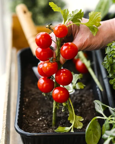 Miniatura 2 de Semillas de bonsái de tomate de interior 30+ semillas para plantar tomate enano de interior variedad de tomate autopolinizador