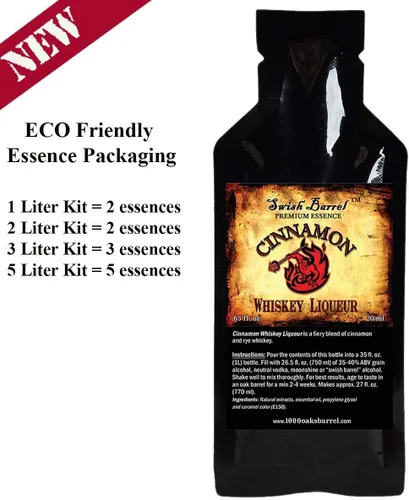 Miniatura 8 de Thousand Oaks Barrel Co. (1 litro) - Kit personalizado para hacer whisky de canela envejecida en barril - Cócteles Age Fireball, sidra de manzana