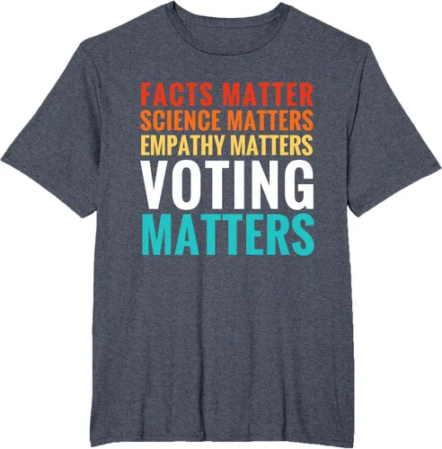 Miniatura 54 de Facts Matter Science Matters Voting Matters - Camiseta demócrata liberal, Negro, S