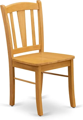 Miniatura 6 de East West Furniture ESDL3-OAK-W - Juego de mesa de cocina de 3 piezas para espacios pequeños que contiene una mesa de comedor redonda con pedestal