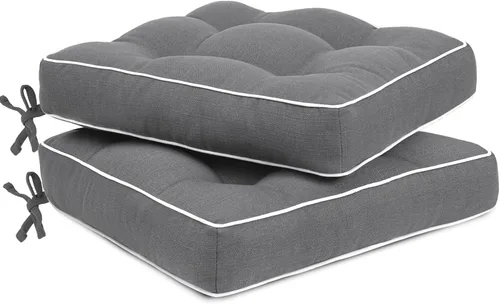 Miniatura 8 de Juego de cojines para silla mecedora Favoyard, cojines para mecedora interior y exterior, juego de cojines de asiento resistentes al agua para Beige