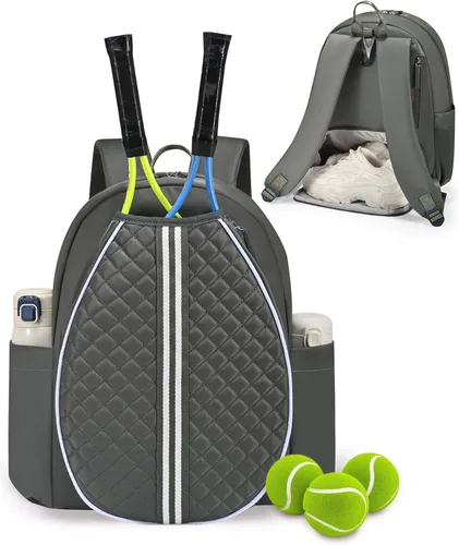Miniatura 15 de Mochila de tenis Sucipi, mochila de tenis acolchada con bandolera cruzada, bolsas para raquetas de tenis resistentes al agua para mujeres y hombres