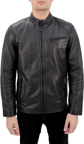 Miniatura 3 de Rauly Genuine Leather Jacket Men Biker Style Zip Up Real Lambskin Motorcycle Jacket Men