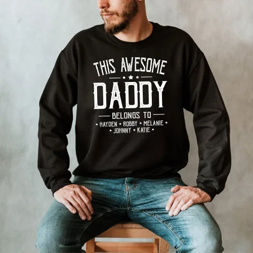 Miniatura 3 de IZI POD - Camisa personalizada para el abuelo y papá, camisa personalizada con nombre para papá, nietos, Navidad, Día del Padre, abuelo, papá