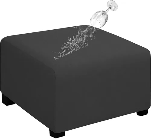 Miniatura 13 de Easy-Going Funda para Otomán Elástica 100% Doble Impermeable Rectangular Plegable Taburete de Almacenamiento Protector de Muebles Funda Suave