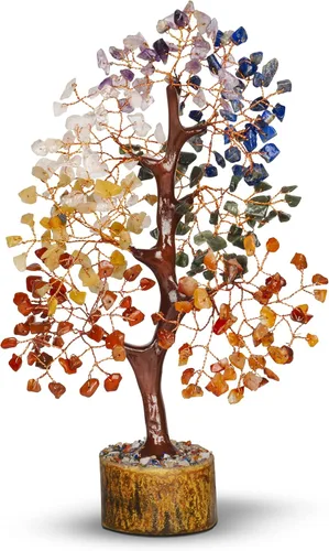 Miniatura 8 de PYOR Árbol de la vida de los 7 chakras, árbol de piedras preciosas, regalos de meditación, nueva decoración para el hogar, cristales, regalos