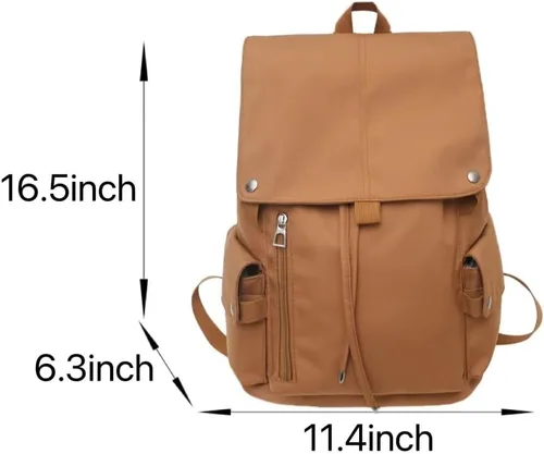 Miniatura 2 de Mochila vintage apta para laptop de 15.6 pulgadas, bolsa de libros retro genial, mochila estética preppy Y2K College Casual Daypack, Negro