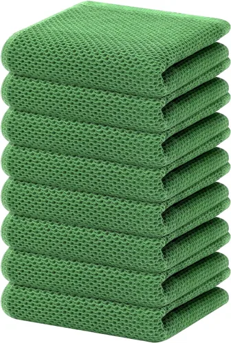 Miniatura 194 de Homaxy Paños de cocina de 100% algodón con tejido de gofre, ultra suaves, absorbentes, de secado rápido, 12 x 12 pulgadas, paquete de 6, amarillo