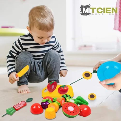 Miniatura 4 de Tienda de campaña para niños y niñas con fogata de juguete, malvavisco, juguetes de frutas, juego de tienda para niños y niñas