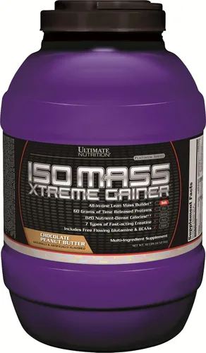 Miniatura 9 de Ultimate Nutrition ISO Mass Xtreme Gainer - Ganador de masa de alto contenido calórico con creatina y proteína aislada de suero en polvo