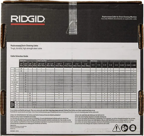 Miniatura 3 de Ridgid -56797 Cable de limpieza de drenaje, 5/16 pulgadas x 35 pies