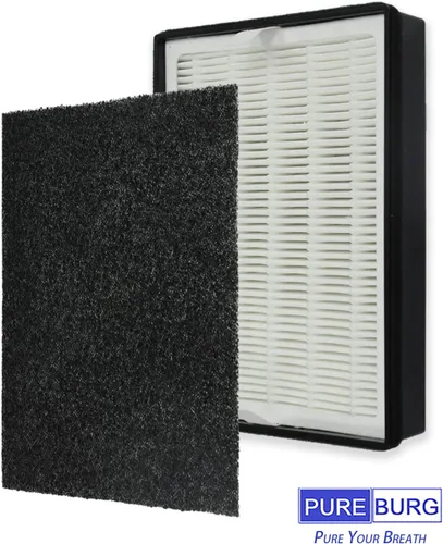 Miniatura 3 de PUREBURG Filtro de repuesto compatible con LEVOIT LV-H126 purificador de aire piezas de filtro LV-H126-RF, 2 H13 True HEPA y 8 prefiltros de carbón