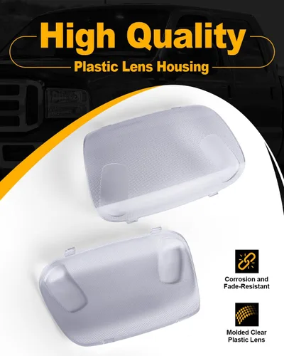 Miniatura 2 de Cubierta de lente de lámpara de cúpula transparente cubierta interior de luz compatible con Ford F-250 F-350 F-450 F-550 Truck 1999-2007