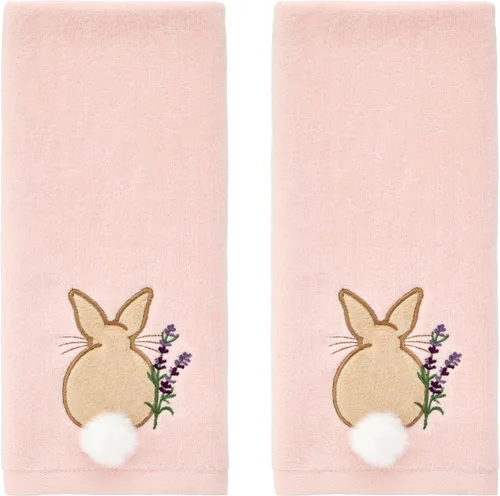 Miniatura 16 de SKL Home Bee Kind - Juego de 2 toallas de mano bordadas 100% algodón, decorativas para baño, cocina, bar y regalo, lavanda