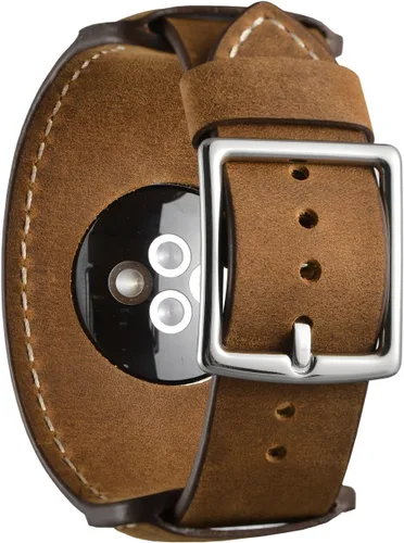 Miniatura 3 de Correa compatible con Apple Watch de 49/46/45/44mm/42mm (Series 3 2 1), pulsera de cuero genuino Crazy Horse Compatible con iWatch Ultra/Ultra2