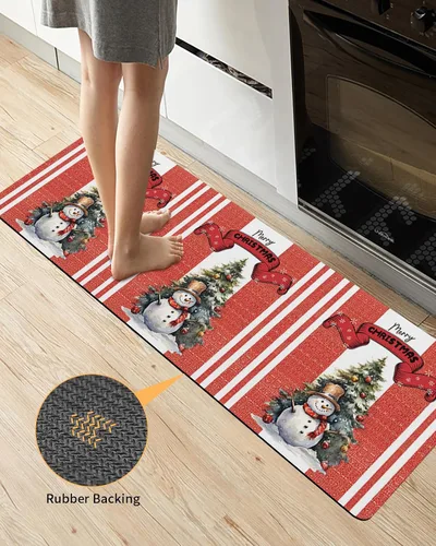 Miniatura 3 de Tapete de baño de Navidad para bañera, antideslizante, de secado rápido y absorbente, tierra de diatomeas, fregadero, dormitorio, cocina, lavable