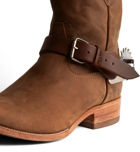 Miniatura 2 de Hide & Drink, Juego de 2 correas de espolón individuales para equipo de botas de vaquero, hombres y mujeres, rodeo, ecuestre, cuero de grano