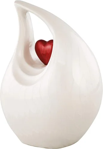 Miniatura 5 de Urna de Cremación Corazón de Amor para Cenizas Humanas – Hermosa Urna Conmemorativa para Adultos – Urna Decorativa para Seres Queridos – Urna
