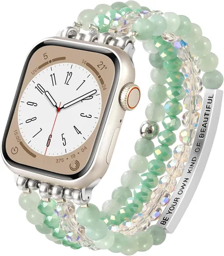 Miniatura 14 de VISOOM Pulsera de cuentas boho compatible con Apple Watch Band de 40 mm/38 mm/41 mm/42 mm Series 11 10 9 8 7 SE Series 6/5/4; correa de reloj