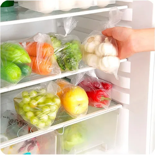 Miniatura 7 de OausTect Rollo de bolsa de plástico de 12 x 16 pulgadas, bolsas de almacenamiento de alimentos transparentes para frutas y verduras, 350 10 rollos