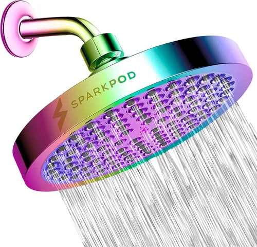 SparkPod Cabezal de ducha – Lluvia de alta presión – Diseño de lujo de alta calidad – Instalación en 1 minuto – Reemplazo ajustable fácil de limpiar