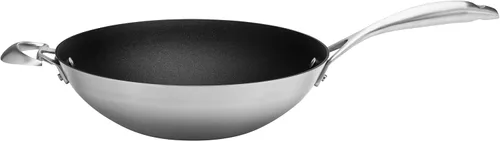 Scanpan Wok antiadherente CS+ de 12.5 pulgadas, compatible con todas las estufas, listo para inducción, apto para utensilios de metal, apto para