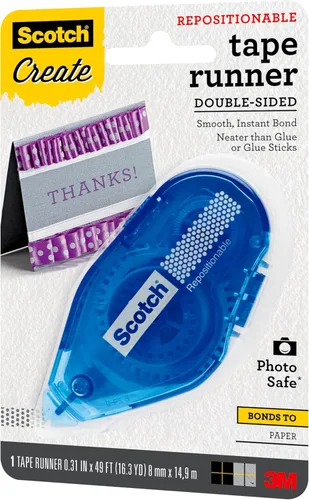 Miniatura 3 de Scotch Cinta de cinta reposicionable, 0.31 pulgadas x 49 pies, 1 rollo/paquete (055-RPS-CFT) (paquete de 2)