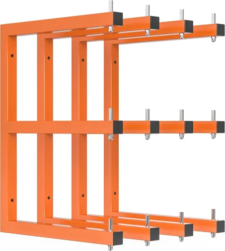 Miniatura 10 de Estante de almacenamiento de madera para montaje en pared, estante de almacenamiento de madera resistente con 9 niveles que soporta hasta 1080