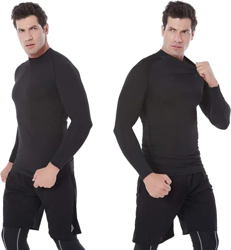 Miniatura 2 de SILKWORLD Camiseta de compresión de manga larga para hombre