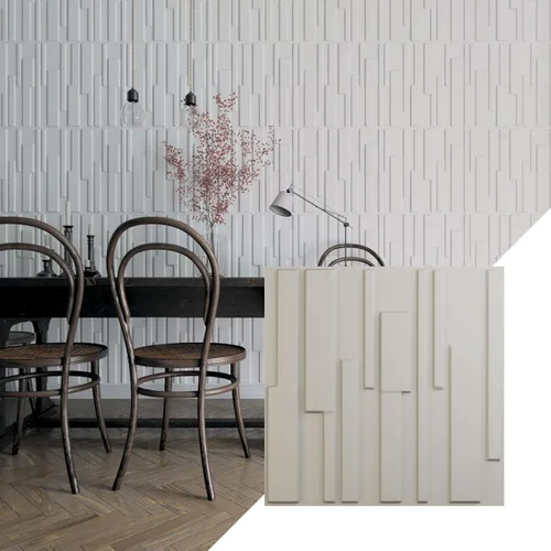 Miniatura 15 de Ekena Millwork Wigan EnduraWall 19 5/8 pulgadas de ancho x 19 5/8 pulgadas de alto, Wigan EnduraWall Decorativo 3D Panel de pared cubre 2.67 pies