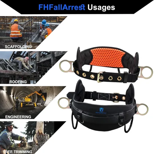 Miniatura 6 de Arnés de Seguridad Cinturón de Escalada - Cinturón de Seguridad con Hebilla de Lengüeta con Almohadilla de Cintura Ventilable y que Absorbe
