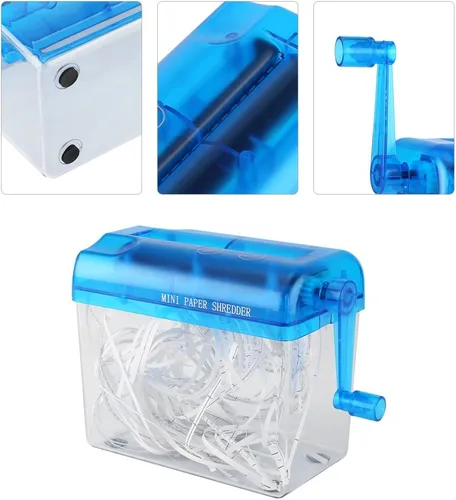 Miniatura 5 de Papel portátil, A6 portátil mini manual de corte de papel para oficina, hogar, escuela, 16 × 9 × 5.7 in (azul)