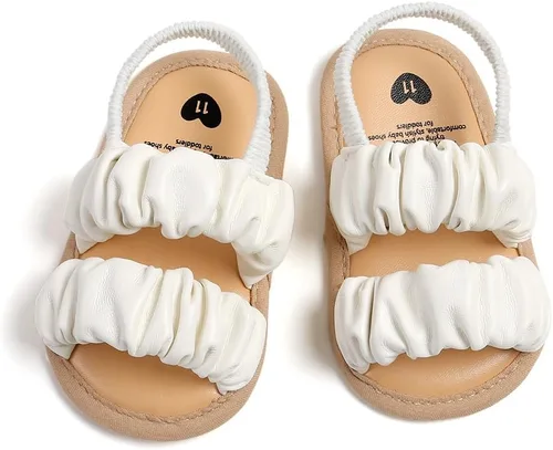 Miniatura 3 de Timatego Sandalias de verano para bebés y niñas con suela suave de flores, zapatos de vestir para cuna, recién nacidos, para recién nacidos