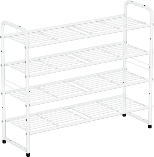 Miniatura 14 de SUFAUY - Estante para zapatos apilable de 2 niveles, zapatero para entrada, con gran capacidad, organizador de calzado para dormitorio, rejilla